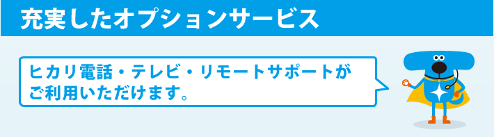 充実したオプションサービス